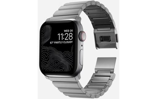 Nomad Titanium Watch Band Argent - Bracelet Apple Watch 42/44/45 mm