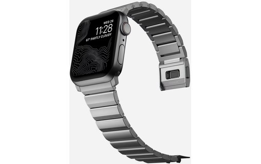 Nomad Titanium Watch Band Argent - Bracelet Apple Watch 42/44/45 mm