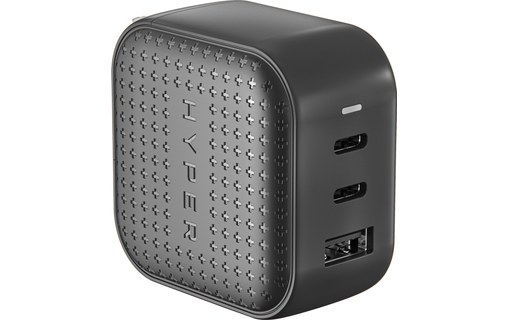 HyperJuice chargeur 66 W GaN 2x USB-C / 1x USB-A pour MacBook Pro & iPhone