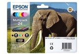 Epson 24 - Elephant Pack 6 Cartouches Noir et couleurs C13T24284011 (T2428)