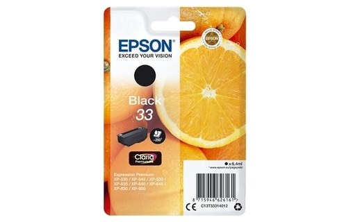 Epson 33 - Orange Cartouche Noir C13T33314012 (T3331)