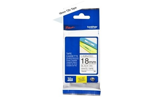 Brother TZE241 Transfert thermique Noir/Blanc TZE241