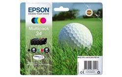 Epson 34 C13T36444010 Pack 4 Cartouches Noir cyan magenta jaune (Golf)