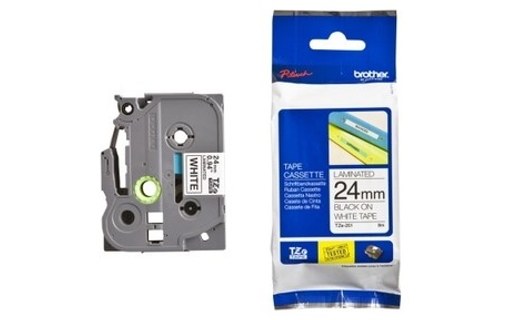 Brother TZE251 Transfert thermique Noir/Blanc TZE251
