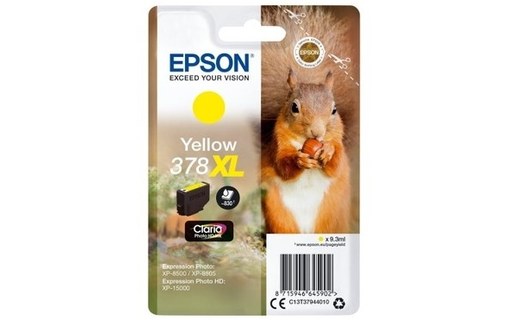 Epson 378XL - Ecureuil Cartouche Jaune C13T37944010 (T3794)