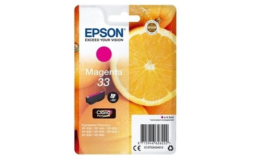 Epson 33 - Orange Cartouche Magenta C13T33434012 (T3343)