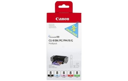 Canon CLI8 Cartouches Pack de 5 Couleur 0620B027