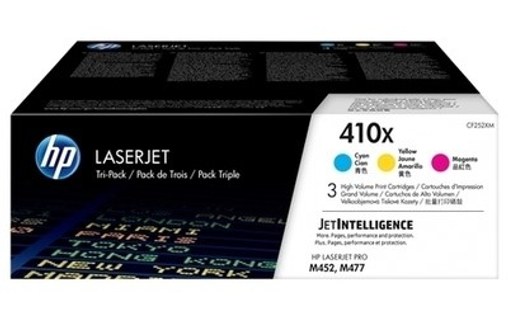 HP 410X - Pack de 3 toners cyan, magenta, jaune (CF252XM)