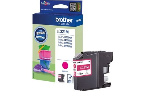Brother LC221 Cartouche Magenta LC221M (Seau de plage)