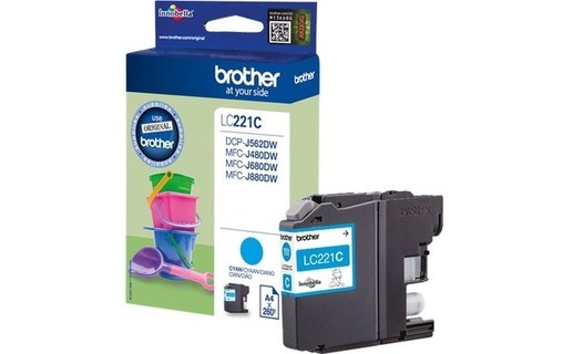 Brother LC221 Cartouche Cyan LC221C (Seau de plage)