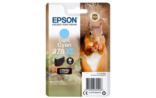 Epson 378XL - Ecureuil Cartouche Cyan Clair C13T37954010 (T3795)