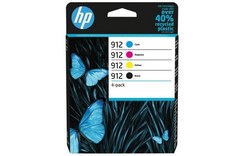 HP 912 Pack 4 Cartouches d'encre noir, cyan, magenta et jaune