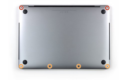 Lot de 6 vis coque inférieure - MacBook Pro 13" 2016/2020 (4x TB3) Gris sidéral