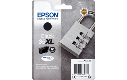 Encre Epson 35XL Noir pour WorForce Pro WF-4720DWF/4725DWF/4730DTWF/4740DTWF