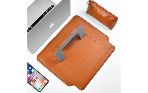 Étui et support pliable pour MacBook Pro 16" - Marron - Wiwu Skin Pro III