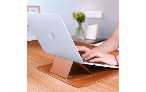 Étui et support pliable pour MacBook Pro 16" - Marron - Wiwu Skin Pro III