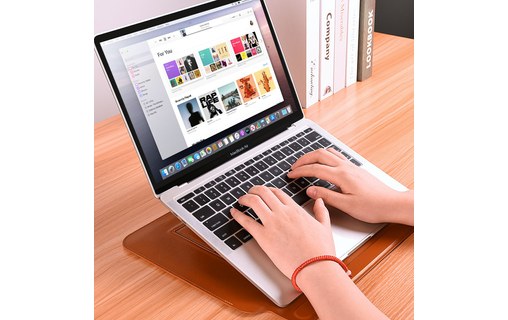 Étui et support pliable pour MacBook Pro 16" - Marron - Wiwu Skin Pro III
