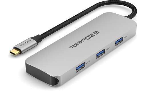 Hub USB-C EZQuest X40027 - 7 ports USB 10 Gbit/s - 4x USB-C, 3x USB-A