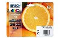 Epson 33/T3337 Pack 5 Cartouches Noire/couleurs C13T33374011 (Orange)