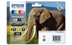 Epson 24XL C13T24384011 Pack 6 Cartouches Noir et couleurs (Elephant)
