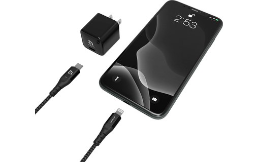 Câble USB-C / Lightning avec indicateur de charge - Adam Elements PeAk II C120i