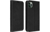 Étui iPhone 11 Pro Max Folio Cuir Véritable Porte cartes Support Vidéo noir