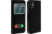 Housse iPhone 11 Protection Double Fenêtre Fonction Support - noir