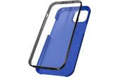 Coque iPhone 13 Pro Arrière Rigide bleu et Avant Souple Transparent
