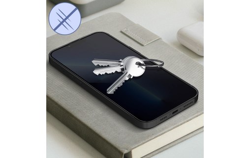 Vitre iPhone 13 Pro Max Verre Trempé 9H Bords Biseautés Akashi Contour Noir