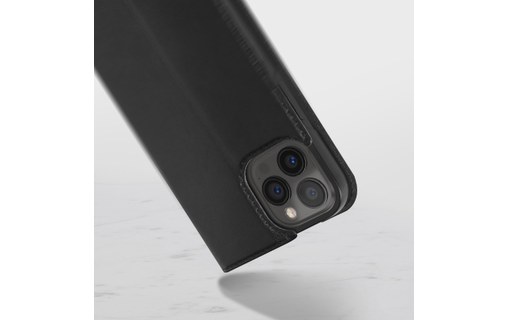 Housse iPhone 13 Pro Max avec Porte-carte Support Vidéo Akashi noir