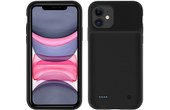 Coque iPhone 11 Protection Rigide 2 en 1 Batterie 6500mAh Soft-touch Noir