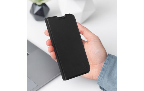 Housse iPhone 13 avec Porte-carte Support Vidéo Akashi noir