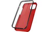 Coque iPhone 13 Pro Arrière Rigide rouge et Avant Souple Transparent