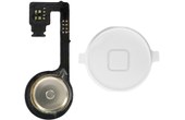 Bouton Home Complet avec nappe de connexion pour Apple iPhone 4S Blanc
