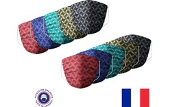 Barral - Lot de 10 masques lavables & recyclables Made in France Motifs Triangle