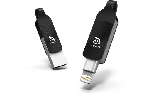 Clé USB-A et Lightning 256 Go pour iPhone & iPad - iKlips DUO+ Noir
