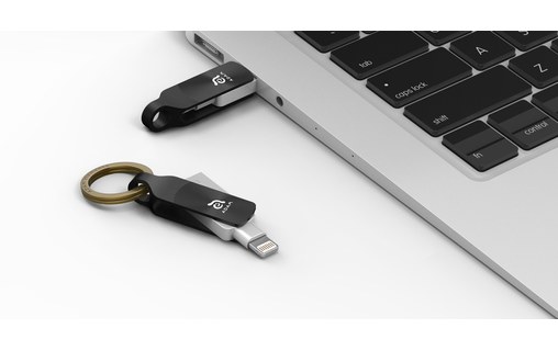 Clé USB-A et Lightning 256 Go pour iPhone & iPad - iKlips DUO+ Noir