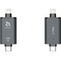 Clé USB-C et Lightning 128 Go pour iPhone & iPad - iKlips C Gris sidéral