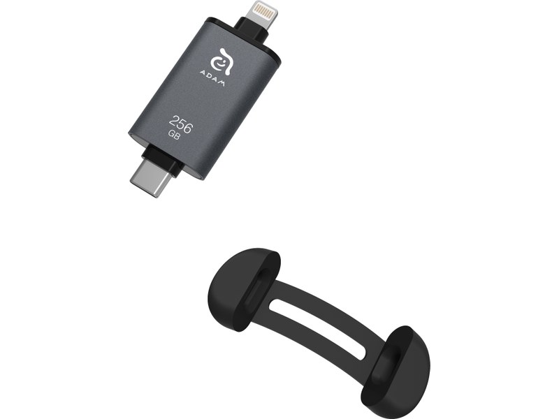 Clé USB-C et Lightning 256 Go pour iPhone & iPad - iKlips C Gris sidéral -  Extension Stockage - ADAM ELEMENTS