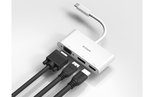 D-Link DUB-V310 station d'accueil Avec fil USB 3.2 Gen 1 (3.1 Gen 1) Type-C Blan