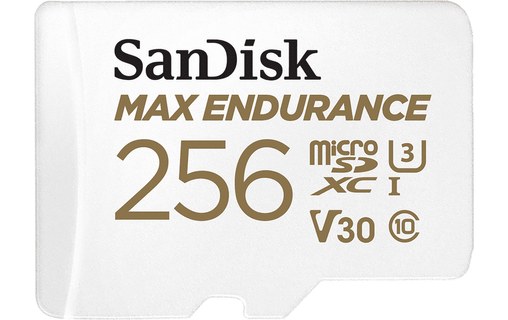 Carte microSDXC SanDisk Max Endurance 256 Go, UHS-I, V30