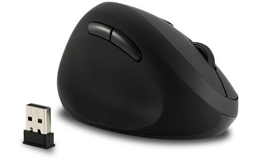 Souris sans fil Kensington Pro Fit Ergo - Noire - Pour gaucher, Ergonomique