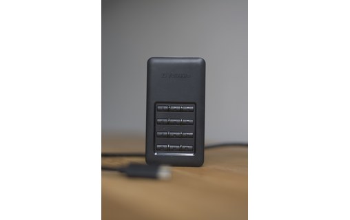 Verbatim Store 'n' Go Secure 256 Go - Argent, Noir - SSD externe USB-C - 53402