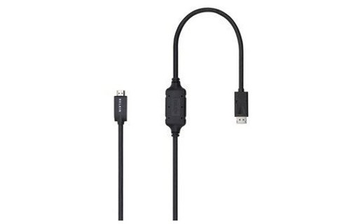 Belkin F2CD001B06-E câble vidéo et adaptateur 1,8 m DisplayPort HDMI Noir