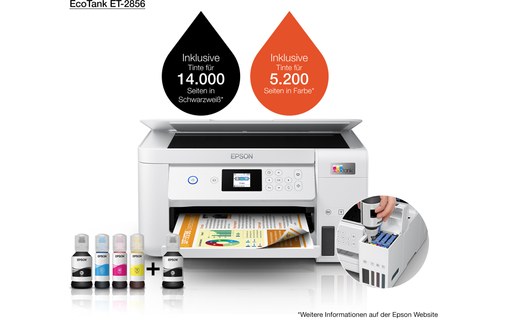 Imprimante multifonction Epson EcoTank ET-2856 / C11CJ63406 - WiFi, AirPrint