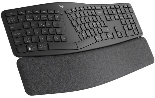 Clavier sans fil Logitech Ergo K860 - Gris anthracite avec repose-poignets
