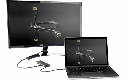 StarTech.com Adaptateur Multiports USB-C - USB-C vers HDMI ou Mini DisplayPort 4