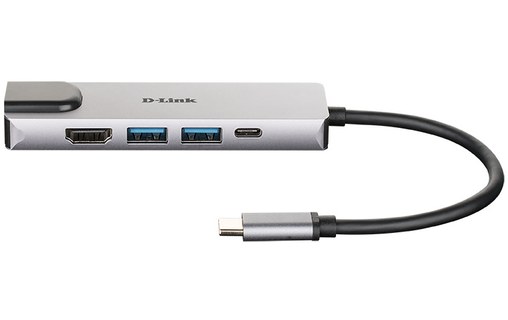 D-Link DUB-M520 station d'accueil Avec fil Thunderbolt 3 Aluminium, Noir