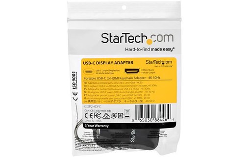 StarTech.com Adaptateur USB Type-C vers HDMI 4K porte-clés
