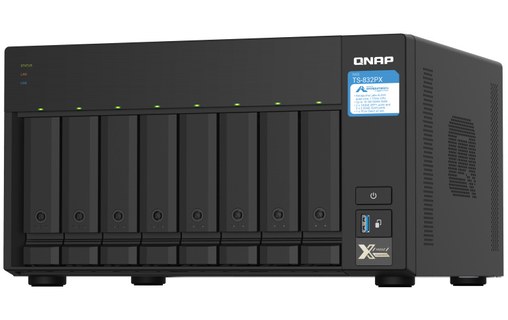 QNAP TS-832PX NAS Tower Ethernet/LAN Aluminium, Noir AL324